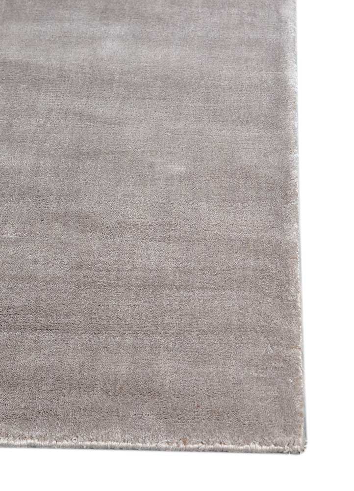 basis grey and black viscose hand loom Rug - Corner basis grey and black viscose hand loom Rug - Corner